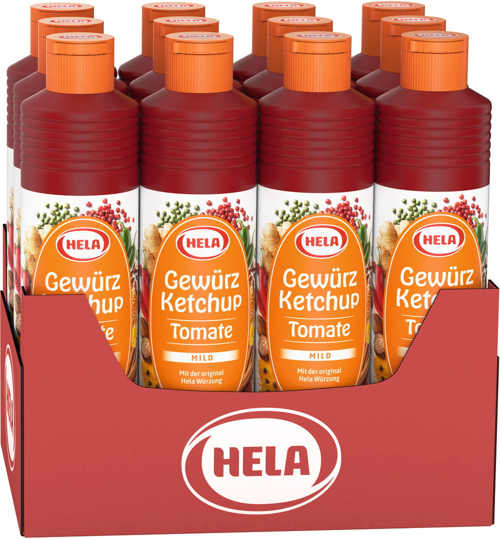 Hela_Tray_12er_Gewürz Ketchup Tomate_Mild_300ml_Flasche.jpg